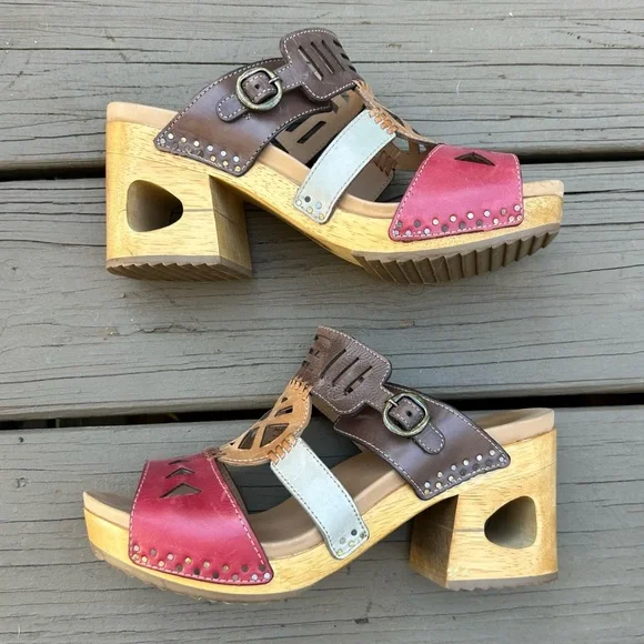 Dansko Multicolor Leather Sandals - Picture 4 of 11